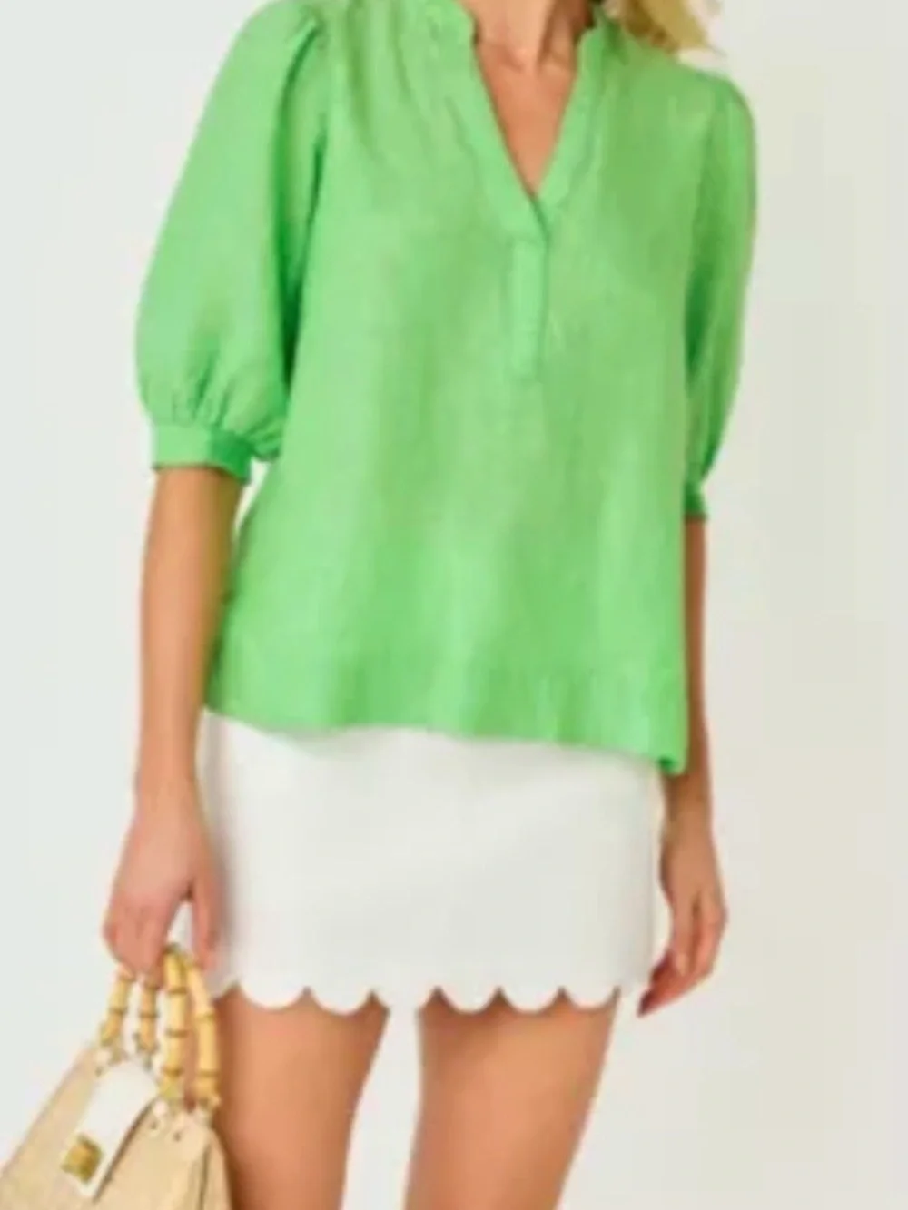 NWT Lilly Pulitzer 14 Mialeigh Linen Top sz 14